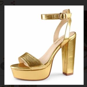 Elegant Gold Platform Heels
